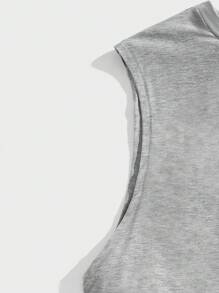 Manfinity Joysei Light Grey Sleeveless Vest For Men - Light Grey - View 5