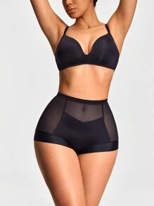 SHEIN Shape Prenda moldeadora de cintura alta, braga modeladora que realza el trasero y controla el abdomen y la cintura