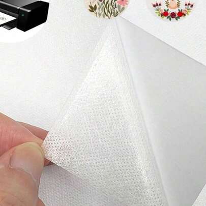 2 件/5 件/10 件空白 A4 尺寸粘性水溶性刺绣稳定剂可打印纸质稳定剂 - 中等重量 - 可用于打印或绘制图案，最适合手工和机器刺绣