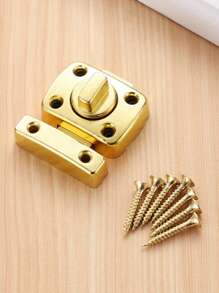 1 件防盗锌合金门锁闩，卫生间浴室左右通用门栓卧室门闩滑动栓闩锁，双面门五金，拉丝饰面情人节，房间装饰 - 金色 - 查看 5