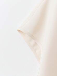 SHEIN Clasi Plus Size Women Open Shoulder Blouse & Pleated Waist Skirt Elegant 2 Pieces Set, Suitable For Parties And Daily Commute