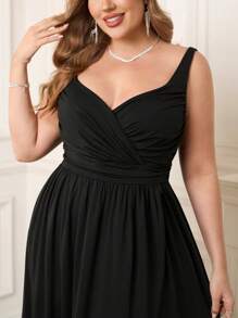 Reflora Vestido maxi elegante de talla grande para mujeres con tirantes de espagueti y abertura hasta el muslo, adecuado para boda, fiesta de invitados, eventos formales, salidas y fiestas de verano. Vestidos de verano para mujer, vestidos de graduación, vestidos de invitada de boda, vestidos largos para mujer, vestidos de fiesta, vestidos formales, vestidos de cóctel para mujeres