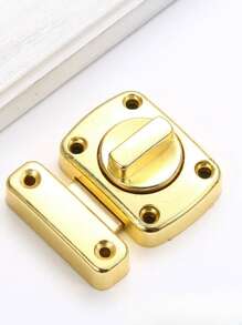 1 件防盗锌合金门锁闩，卫生间浴室左右通用门栓卧室门闩滑动栓闩锁，双面门五金，拉丝饰面情人节，房间装饰 - 金色 - 查看 3