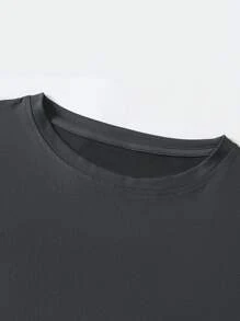 SHEIN CURVE+ 花卉图案、舒适穿着、圆领 T 恤、夏季和春季、女士服装图案 T 恤女式上衣