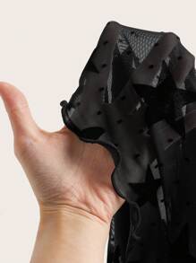 SHEIN EZwear 2pcs/Set Plus Size Women Vacation Star Velour & Mesh Dress,Spring Summer Clothes,Concert Outfit Women,Rave Outfits Festival,West