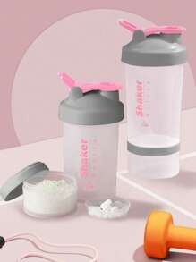 1 pieza Botella mezcladora deportiva para proteínas con agitadores, botella deportiva, botella de agua para exteriores