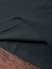 EMERY ROSE Plus Size Women's Top Summer 'Q' Graphic Tees Short Sleeve T-Shirt - Dark Grey - View 4