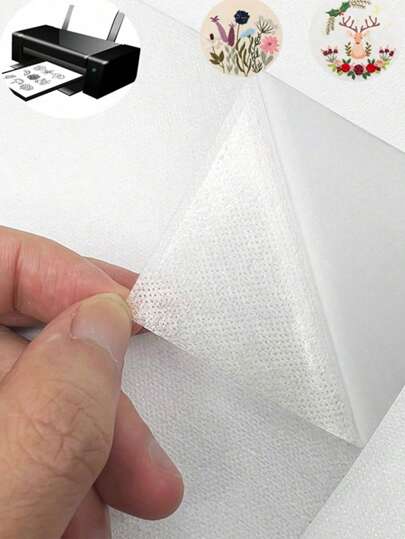 2 pièces/5 pièces/10 pièces Stabilisateur à encre hydrosoluble A4 vierge - poids moyen - Permis pour imprimer ou dessiner des motifs. Idéal pour la broderie à la main et la machine