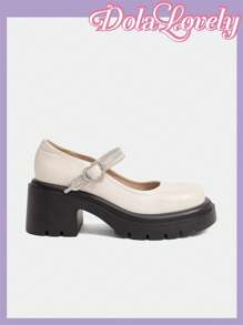 Dola Lovely 女士日常穿着厚底时尚平底便鞋 - 杏色 - 查看 4