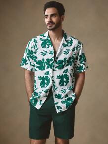 Manfinity VCAY 2pcs/Set Men's Color Block Casual Woven Shirt Suit, Suitable For Summer - Multicolor - View 6