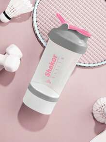 1 pieza Botella mezcladora deportiva para proteínas con agitadores, botella deportiva, botella de agua para exteriores