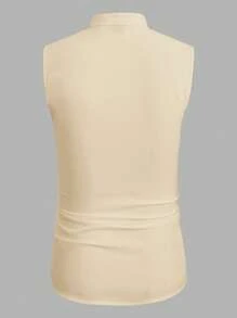 Manfinity Homme Męska letnia, swobodna, bezrękawnikowa, jednokolorowa koszula