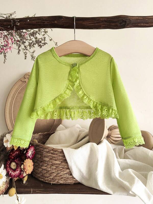 SHEIN Baby Girl Lightweight Cute & Sweet Versatile Comfortable Short Jacket
