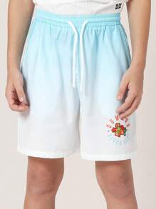 SUMWON Boys Summer Surf Club Hawaiian Shirt Shorts Set Beach Vacation Holiday Tropical Floral Print Short Sleeve Button Down Island Paradise Outfit Set