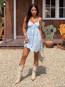Comfortcana Abito estivo boho-chic ricamato da donna
