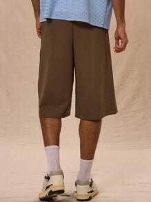 Musero Loose Fit Tailored Longline Shorts Summer Street Style Holiday Vacation Smart - Multicolor - View 4