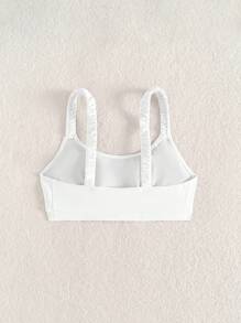 Swim Mod Women's Solid Color Bikini Camisole Top For Vacation & Beach For Summer - White - View 2
