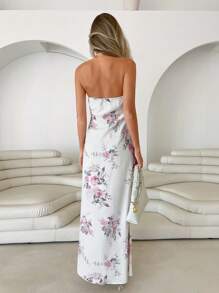 Roylia Women's Ditsy Floral Vintage Slim Fit Dress, Sleeveless Vacation Style - Multicolor - View 2