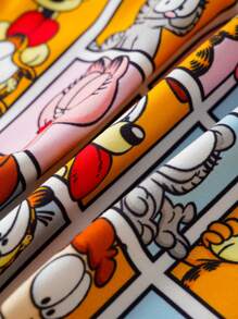 GARFIELD | SHEIN 少女卡通图案吊带背心和平角裤内衣套装