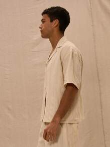 Musero Raw Seam Detail Short Sleeve Shirt Only - White - View 2