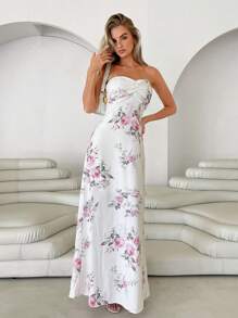 Roylia Women's Ditsy Floral Vintage Slim Fit Dress, Sleeveless Vacation Style - Multicolor - View 4