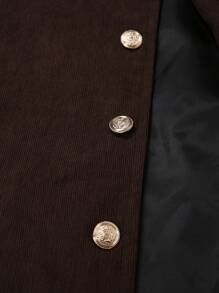 Manfinity Mode Chaleco de traje casual básico de corte slim para hombre - Café integral - Ver 5