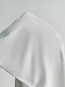 SHEIN EZwear Women's Sexy Solid Color Ruched Long Sleeve Cropped Top, Spring/Summer,Rave Top - White - View 7