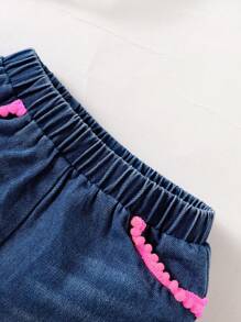 Conjunto de 2 piezas de niña bebé con estampado de leopardo y denim, para primavera/verano - Multicolor - Ver 5