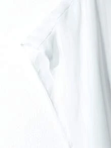Franclia 2 pièces/Set Femmes grande taille, ensemble chemise de couleur unie avec nœud à la taille et pantalon large - Blanc - Voir 4