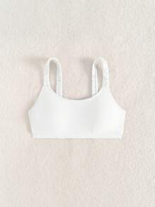 Swim Mod Women's Solid Color Bikini Camisole Top For Vacation & Beach For Summer - White - View 4