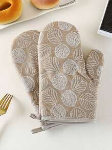 1/2 Găng tay lò vi sóng, Găng tay nướng bếp chịu nhiệt, Phụ kiện nhà bếp chống trượt, Quà tặng nấu ăn ngày lễ, Vật dụng cần thiết cho nhà bếp và gia đình, Thân thiện với việc sắp xếp - Màu Khaki - Xem 6