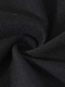 SHEIN Tween Girls' Bow Decor Round Neck Short Puff Sleeve Cute Dress, Filipiniana Terno - Multicolor - View 5