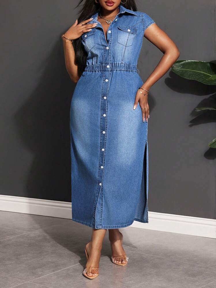 jeans dresses for ladies TACSTRUN Women's Summer Casual Cute Sleeveless Denim Dress Trendy Stretch Slim Sundresses Distressed Mini Jean Dress,Light Blue,S at Amazon Women's Clothing store Made from sustainable Tencel fabric 4 Denim-Dress Trends Putting the
