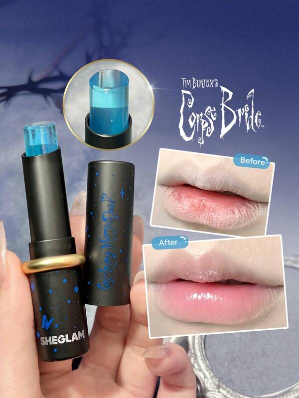 Corpse Bride | SHEGLAM Balsam De Buze Ethereal Glow Cadou De CrăCiun ÎNgrijirea Buzelor Albastre Absolvire Zi De NașTere Vacanță Vară Toamnă Y2K Elegant Modă Femei Machiaj Cosmetice Petrecere Plajă CăLăTorie Camping ÎN Aer Liber ȘCoală Campus Excursie Festivaluri Decor Cadou Cadou Trandafir Fată Cosplay Cel Mai Bun Culoare Farmec Atmosferă