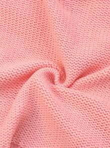 Elamini Áo len dệt kim thường ngày có trang trí nơ, Xuân/Hè - Hồng - Xem 6