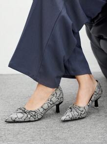 CUCCOO BIZCHIC Women's Pointed Toe Slip-On High Heel Shoes With Bow Decor, Multi-Color, Everyday Wear