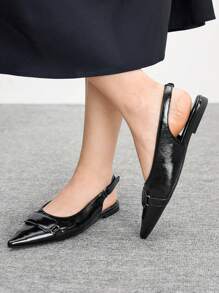 CUCCOO BIZCHIC Women's Fashion Flat Shoes, Minimalist Design Suitable For Summer - Black - View 1