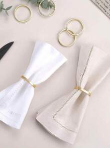 4-12 件现代简约锌合金圆形光环餐巾环，适用于生日、婚礼、感恩节、圣诞节、复活节、宴会、自助餐桌优雅装饰 - 彩色 - 查看 11