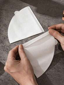 40pcs/100pcs V01 Coffee Filter, V-Shaped Coffee Filter Paper, Unbleached Natural Paper Filter, Disposable Coffee Tea Filters For Pour Over And Drip Coffee Maker - White - View 9