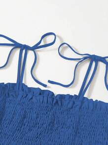 Chiquease Áo ba lỗ thời trang tối giản màu trơn cho nữ, phù hợp cho mùa hè - Màu xanh lam - Xem 6