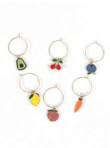 6 Stücke Weinglasmarker, Weinglas-Identifizierer, Trinkmarker für Weingläser für Weihnachten, Thanksgiving, Geburtstag, Weinparty, Weihnachtsgeschenke, Fröhliche Weihnachten