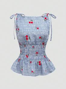 Chiquease Random Print Fashionable Vacation Style Women Blouse - Multicolor - View 1