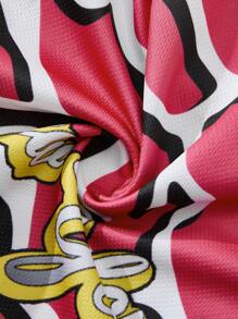 ROMWE MEN Casual Men's Graphic & Fashionable Shorts, Suitable For Summer - Multicolor - View 7