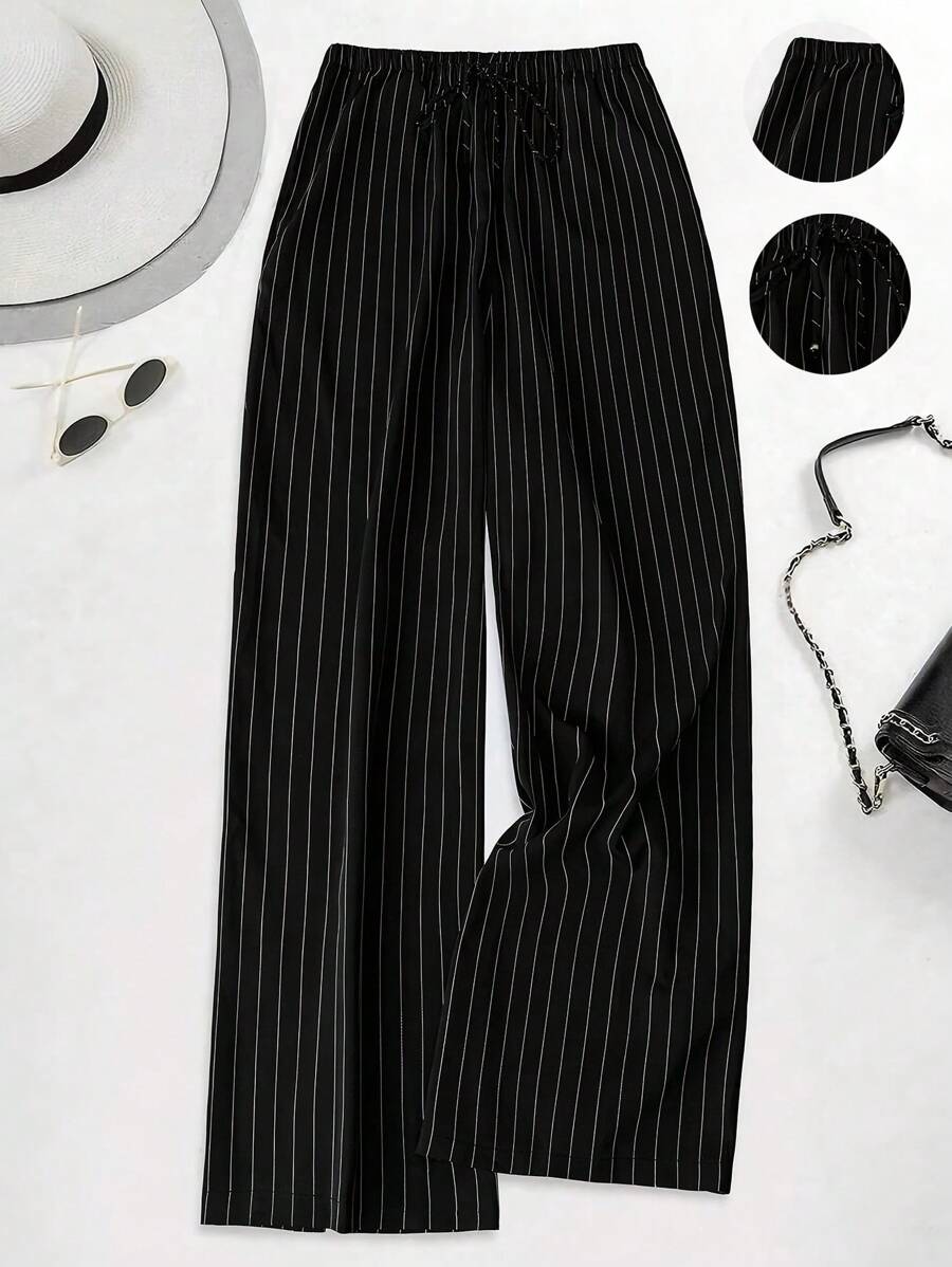 Franclia Women High-Waist Striped Casual Loose Pants Fall Cloth For Women
