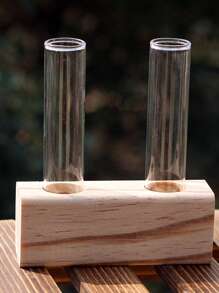 SHEIN 1pc Modern Creative Desktop Hydroponic Plant Test Tube Glass Vase For Home Decor - Multicolor - View 8