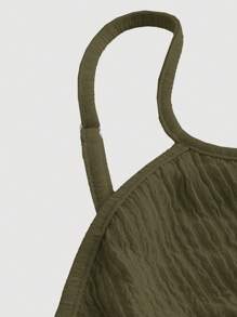 SHEIN MOD Váy xếp nếp nhiều tầng màu xanh lá cây quân đội cỡ lớn 1 chiếc, Váy thanh lịch cho nữ, Váy hóa trang tiên nữ, Váy nhẹ cho nữ, Váy dạ hội, Năm mới, Valentine - xanh quân đội - Xem 3