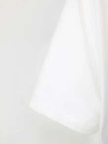 EMERY ROSE 大码女式花卉印花修身休闲圆领短袖 T 恤，适合夏季 - 白色 - 查看 4