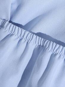 SHEIN 女婴可爱甜美花朵 3D 装饰吊带背心连衣裙和婴儿，夏季 - 彩色 - 查看 5