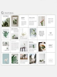 SHEIN 1 pieza Fondo fotográfico minimalista tipo revista inglesa, prop para fotografía, transmisión en vivo o exhibición de estilo callejero, mejor regalo de cumpleaños para decoración del hogar - Multicolor - Ver 14