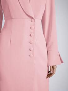 COSMINA 女士优雅派对红色西装连衣裙 - 淺粉色 - 查看 7